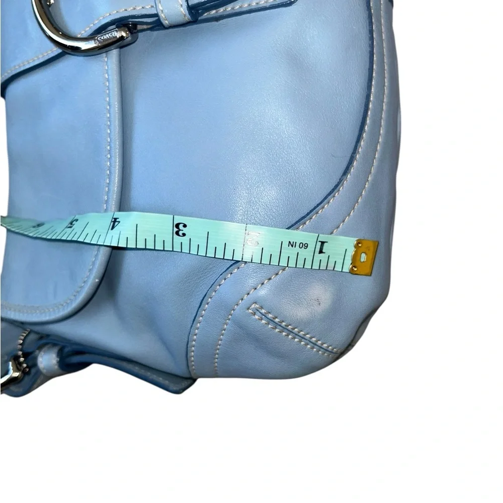 Coach Vintage Style 9248 Blue Leather signature soho bag RARE y2k